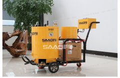 萨奥手推可加热的沥青灌缝机，好用到不得了